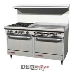 Southbend S60DD-2G 60 Gas Range With6 Burners 24 Griddle And 2 Standard Ovens