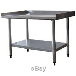 Sportsman Series Upturned Edge Stainless Steel Work Table 24 x 36 Inches