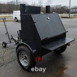 Square Weekender BBQ Smoker 48 Grill Trailer Food Truck Mobile Kitchen Business