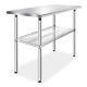 Stainless 49 X 24 Kitchen Restaurant Prep Table With Wire Lower Shelf