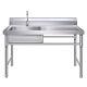 Stainless Single-bowl Restaurant Washing Sink With Faucet Industrial Sink