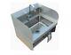 Stainless Steel 15x17 Wall Hung Hand Washing Sink With Splash Guard & Knee Pedal