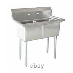 Stainless Steel 2 Compartment Kitchen Sink 29x22