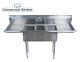 Stainless Steel 3 Compartment Sink 60 X 20 W 2 Drainboards Nsf Cert Bundle