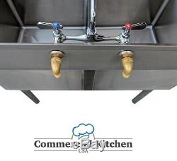 Stainless Steel 3 Compartment Sink 60 x 20 w 2 Drainboards NSF Cert BUNDLE