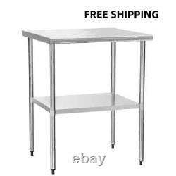 Stainless Steel 30'' × 30'' Commercial Kitchen Equipment Food Prep Table New