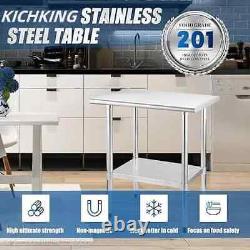 Stainless Steel 30'' × 30'' Commercial Kitchen Equipment Food Prep Table New