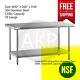 Stainless Steel 60 X 30 Nsf Commercial Kitchen Work Prep Table With Backsplash