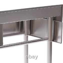 Stainless Steel Commercial 1 Compartment Sink Bowl Kitchen Catering Prep Table