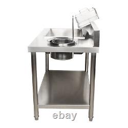 Stainless Steel Commercial Breading Table Manual Prep Station Chicken Fish Fried