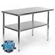 Stainless Steel Commercial Kitchen Work Food Prep Table 24 X 48