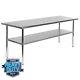 Stainless Steel Commercial Kitchen Work Food Prep Table 30 X 72