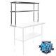 Stainless Steel Commercial Wide Double Overshelf 12 X 48 For Prep Table