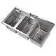 Stainless Steel Drop In Sink 3 Commercial Three Compartment 10 X 14 X 10 Nsf