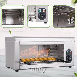 Stainless Steel Electric BBQ Grill Machine Commercial Cheese Melter 50-300°C 2KW