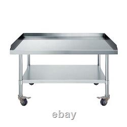 Stainless Steel Equipment Grill Stand Table 24x48 with Casters