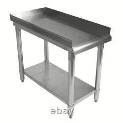 Stainless Steel Equipment Grill Stand Table with Adjustable Undershelf 24x12