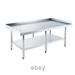 Stainless Steel Equipment Grill Stand Table with Adjustable Undershelf 24x36