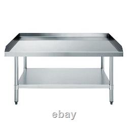 Stainless Steel Equipment Grill Stand Table with Adjustable Undershelf 24x48