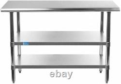 Stainless Steel Food Prep Work Table with Two Undershelf 18 x 72