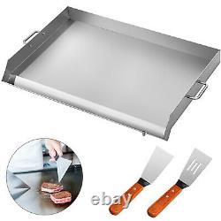 Stainless Steel Griddle Flat Top Grill 32 x 17 For Triple Grilling Cookware