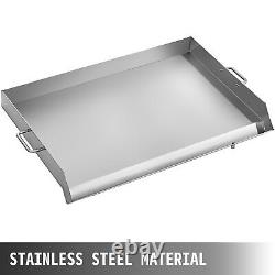 Stainless Steel Griddle Flat Top Grill 32 x 17 For Triple Grilling Cookware