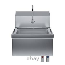 Stainless Steel Hands Free Wall Mounted Hand Sink 17 in x 15 in with double knee