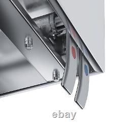 Stainless Steel Hands Free Wall Mounted Hand Sink 17 in x 15 in with double knee