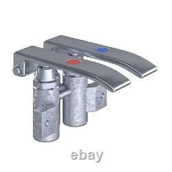 Stainless Steel Hands Free Wall Mounted Hand Sink 17 in x 15 in with double knee