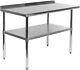 Stainless Steel Kitchen Food Prep Table Work Table With 1.5 Backsplash Nsf