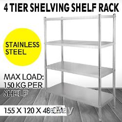 Stainless Steel Kitchen Shelf Shelving Rack Shelves Rack Restaurant 4-Tier
