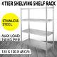 Stainless Steel Kitchen Shelf Shelving Rack Shelves Rack Restaurant 4-tier
