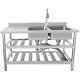 Stainless Steel Kitchen Sink Commercial Utility & Prep Sink 1/2 Compartment