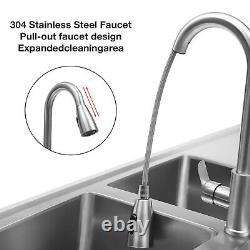 Stainless Steel Kitchen Sink Commercial Utility & Prep Sink 1/2 Compartment