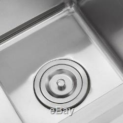 Stainless Steel Kitchen Sink Utility Sinks Commercial 23.5 Wide Handmade