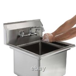 Stainless Steel One Compartment Mop Sink 20x22 Bowl Size 14x16 with Faucet