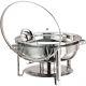 Stainless Steel Round Chafing Dish Glass Lid 4.5 Litre 30cm Diameter