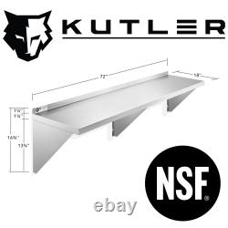 Stainless Steel Shelf, NSF Commercial Restaurant Kitchen Wall Shelves