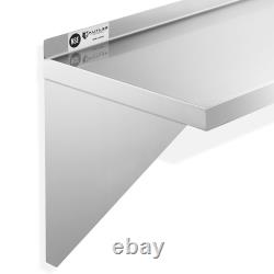 Stainless Steel Shelf, NSF Commercial Restaurant Kitchen Wall Shelves