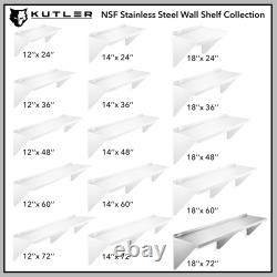 Stainless Steel Shelf, NSF Commercial Restaurant Kitchen Wall Shelves