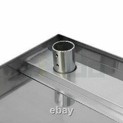 Stainless Steel Table 24 x 60 NSF Commercial Work Food Table with Backsplash