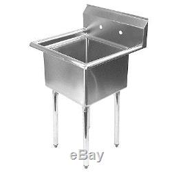 Stainless Steel Utility Sink for Commercial Kitchen 23.5 Wide