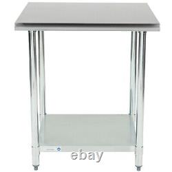 Stainless Steel Work Table 30 x30 Commercial Kitchen Equipment Food Prep Table