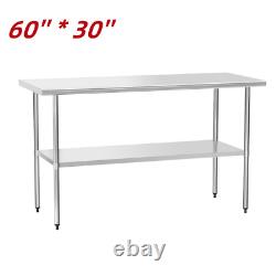 Stainless Steel Work Table 30x60in Commercial Kitchen Equipment Food Prep Table