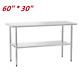 Stainless Steel Work Table 30x60in Commercial Kitchen Equipment Food Prep Table