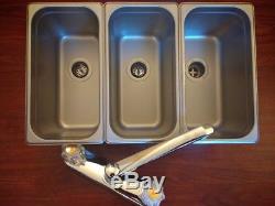 Standard 3 Compartment Sink Set & FREE GIFTS! For Portable Concession Stands