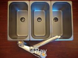 Standard 3 Compartment Sink Set For Portable Concession Sinks