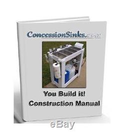 Standard 3 Compartment Sink Set & Hand Washing for Concession Stand Food Trailer