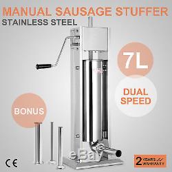 Standard Stainless Steel Meat Sausage Filler Stuffer Salami Maker Vertical CV 7L