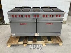 Stove 10 Burner 2 full size ovens Vulcan E60L-6 Electric 3ph 208/230v Tested